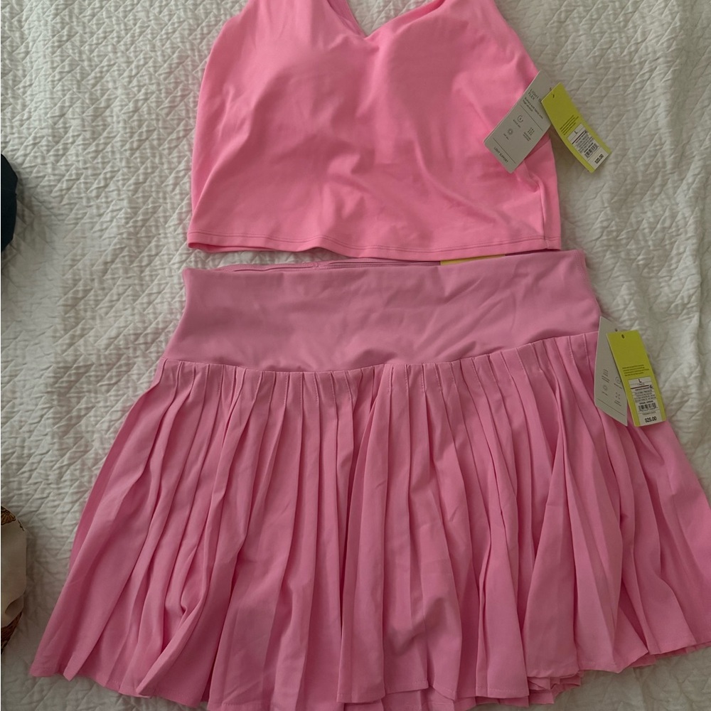 Target All In Motion Women’s Pleated Skort and Cropped Vneck Tank Bra